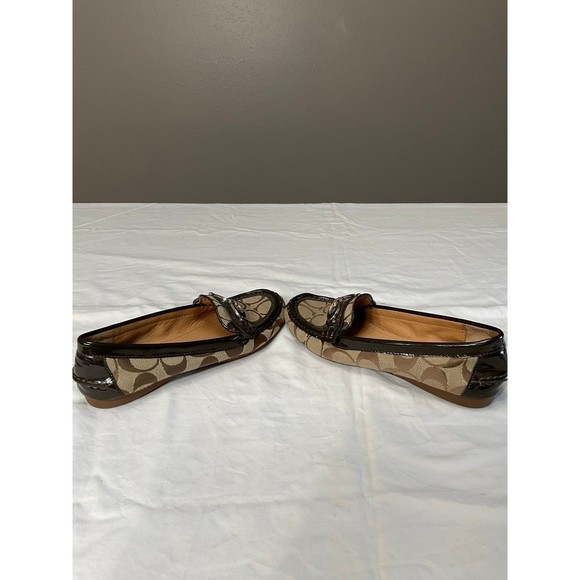 Women's Size 5B Brown Coach Signature Flats - Picture 5 of 6